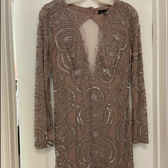 Long Sleeve Embellished Dress Sequin - Picture 2 of 11